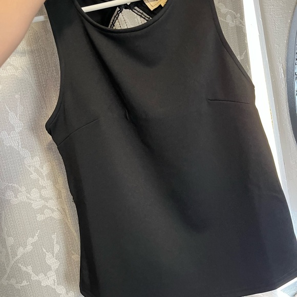 Buckle Top - Black Sleeveless Top with Silver Accents NWOT - Picture 7 of 8